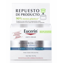 Eucerin Anti Edad Hyaluron Filler +3x Effect Crema Facial De Noche 50ml Repuesto