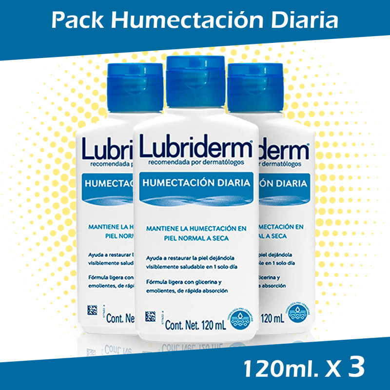 Lubriderm Pack Humectación Diaria 120ml. x 3