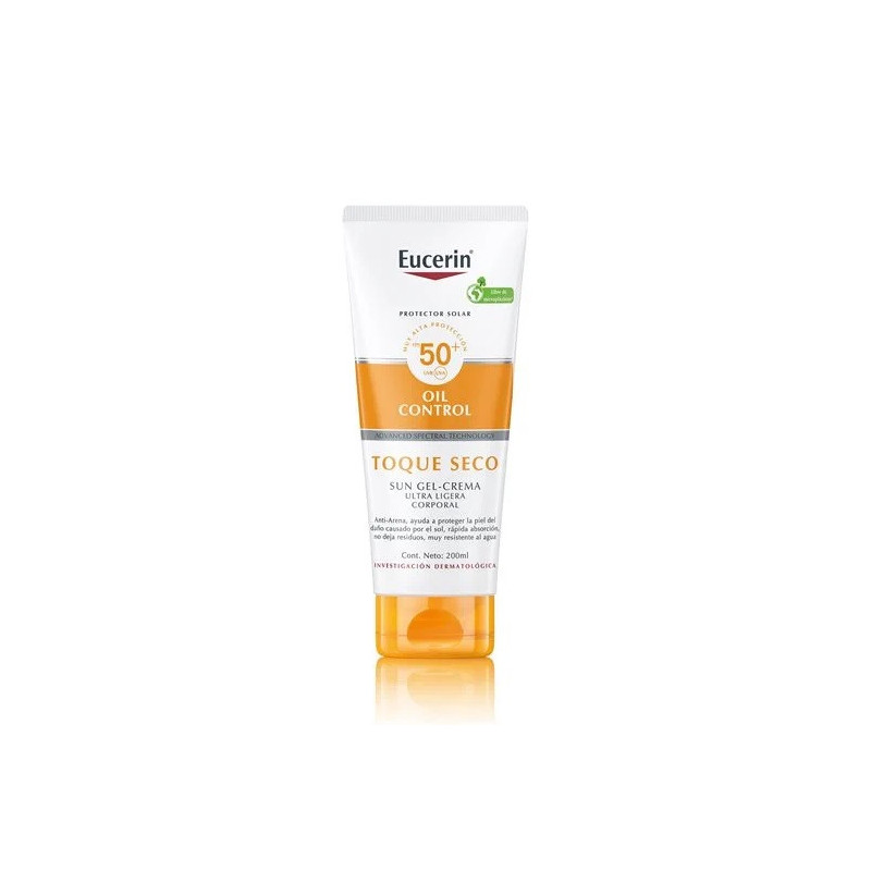 EUCERIN SOLAR GEL CREMA TOQUE SECO SPF 50+ 200 ML