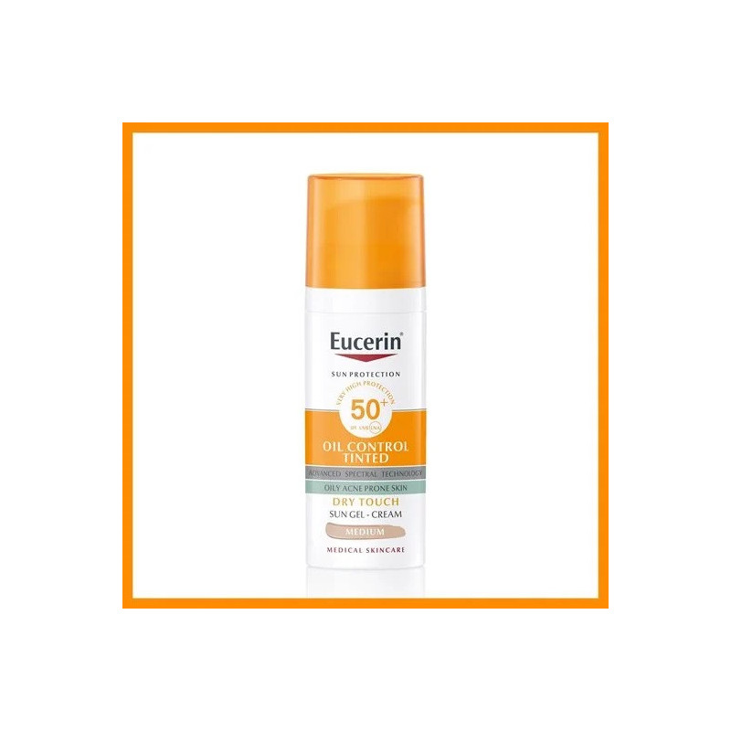 EUCERIN SOLAR FACE TOQUE SECO TONO MEDIO FPS 50+50ML