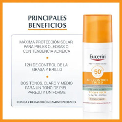 Eucerin Protector Solar 50 Fps Crema-Gel Anti Brillo Toque Seco 50ml