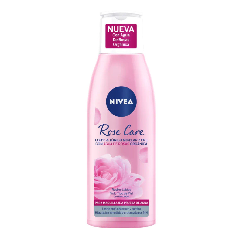 Nivea Rose Care Leche & Tónico Micelar 200ml.