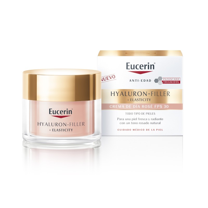 Eucerin Hyaluron Filler Crema Facial Antiarrugas Eucerin Hyaluron Filler Rose+ Elasticity FPS30 50ml - Imagen 3